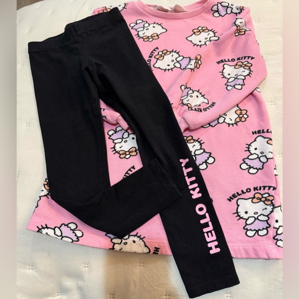 H&M Sanrio Hello Kitty Matching Leggings and Sweatshirt Size 5T
